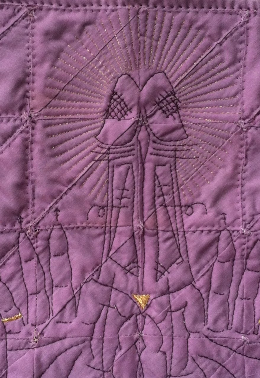 Quilted Lavender Hanky #1